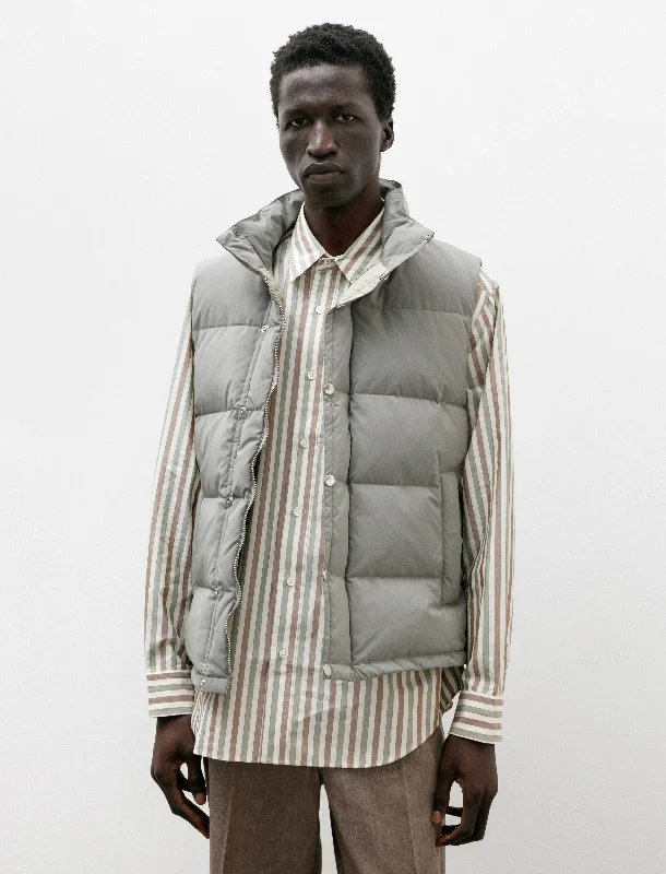 Tropical Style Down Vest Grey