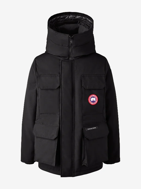 Celebrity Picks Canada Goose Kids Down Padded Expedition Parka in Black