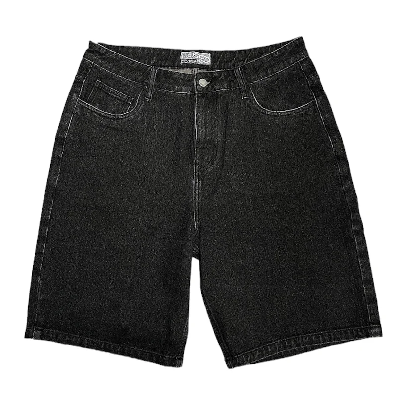 FROSTED WAVY JEAN SHORTS VINTAGE BLACK