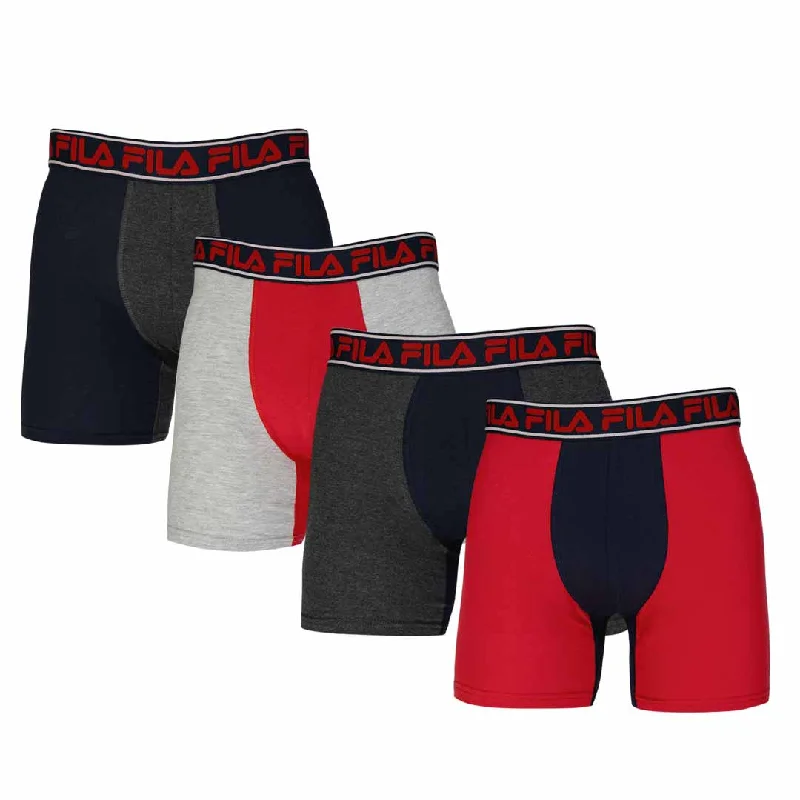 FILA - Men's 4 Pack Boxer Brief (FM412BXCS15 410)