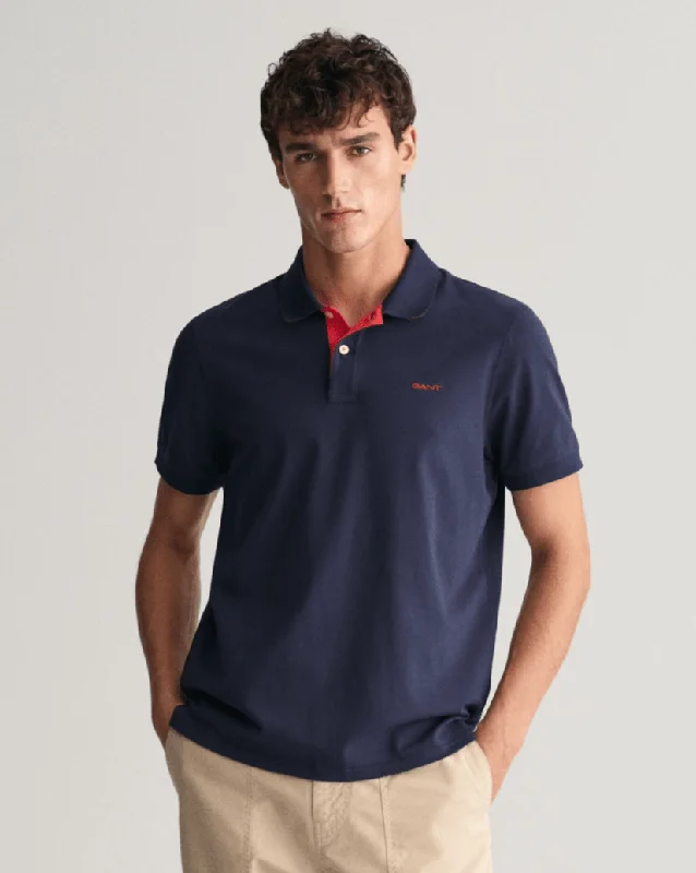 Gant Contrast Pique Short Sleeve Rugger