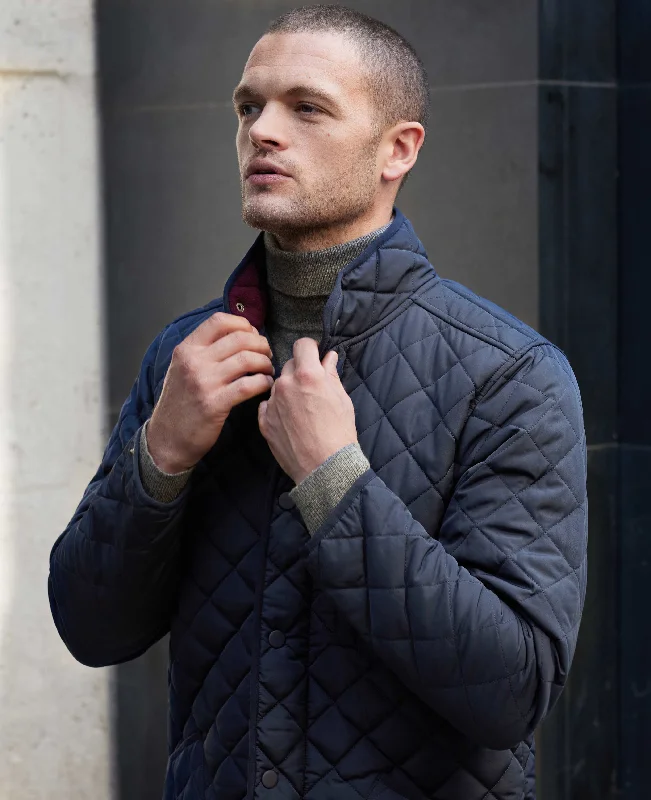 Navy Quilted Jacket