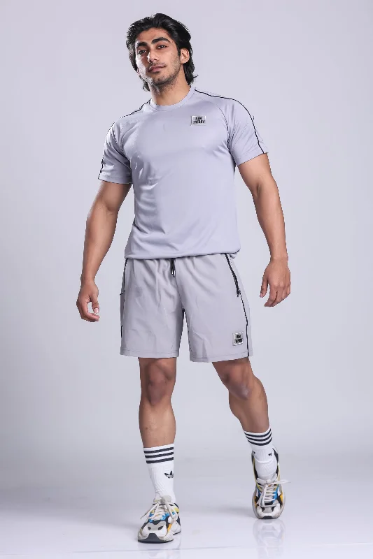 Essential Performance T-shirt & Shorts Set- Grey