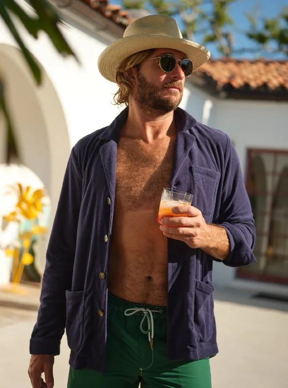 Leisure Sports Loafer Jacket in Navy Terrycloth