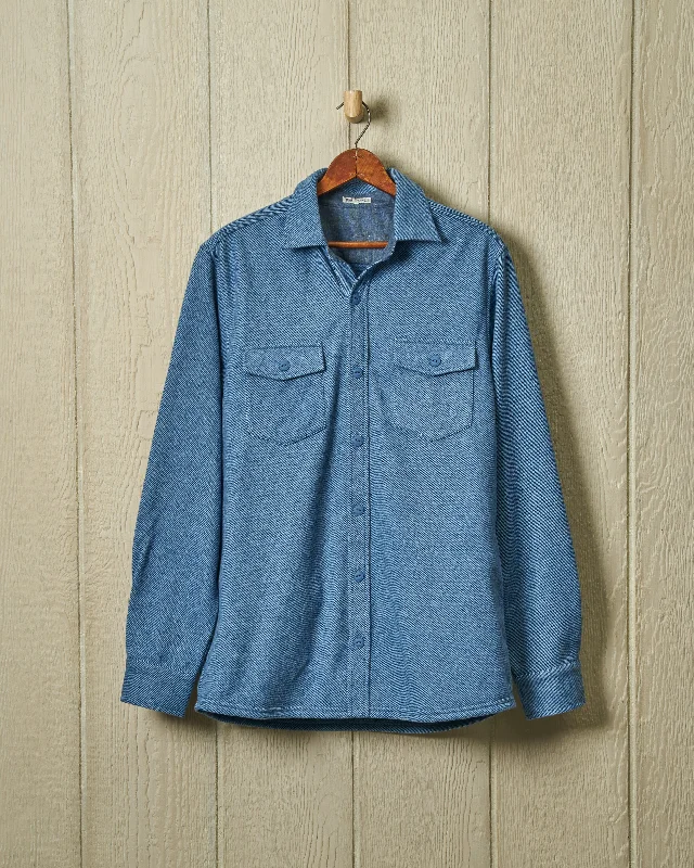 Versatile Itinerary Fleece Overshirt in Ice Blue