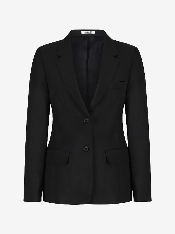 Fashion Touch Zeco Girls School Contemporary Eco Jacket in Black
