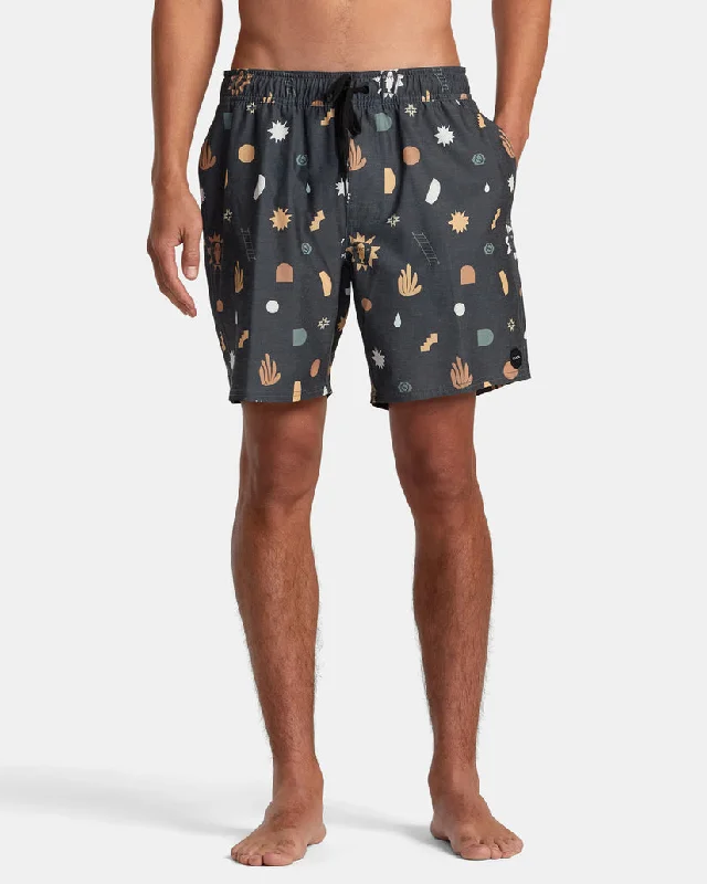 RVCA ATLAS ELASTIC SHORT 17" PIRATE BLACK