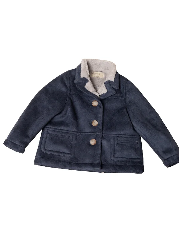 High-end Fashion Van Gogh Blue Lapels Coat