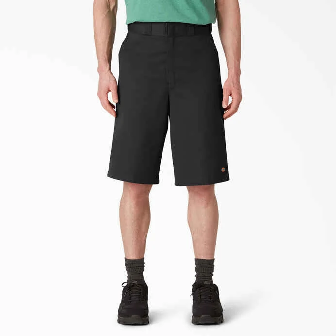 DICKIES 13” LOOSE FIT TWILL WORK SHORTS BLACK