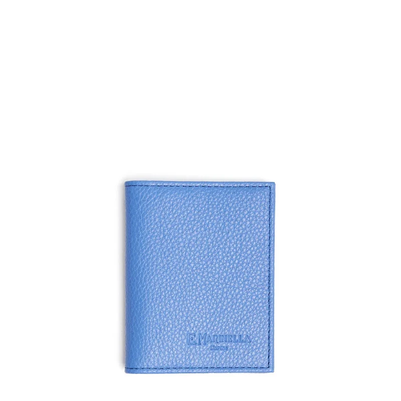 BLUETTE HAMMERED LEATHER FOLDING CARD HOLDER