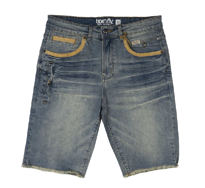 BORN FLY DENIM SHORTS TINT WASH - 2302D4666