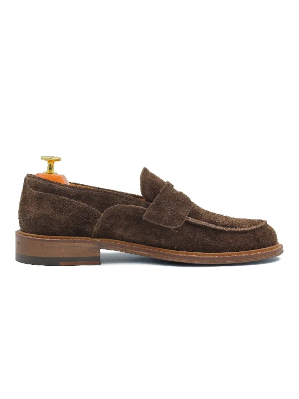 BROWN SUEDE PENNY LOAFER