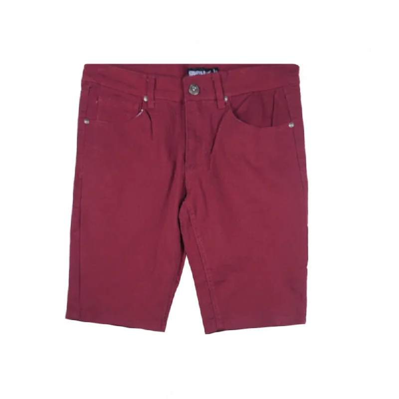 ROYAL BLUE TWILL SHORTS BURGUNDY- 8283SSLS