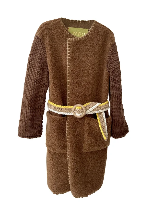 Elegant Design Brown Coat