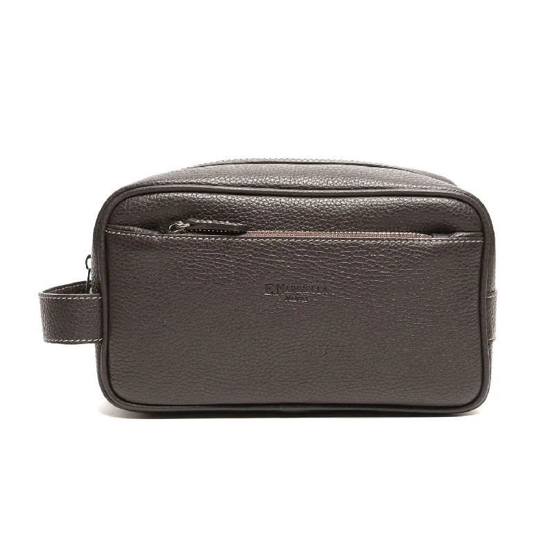 DARK BROWN TOILETRY BAG