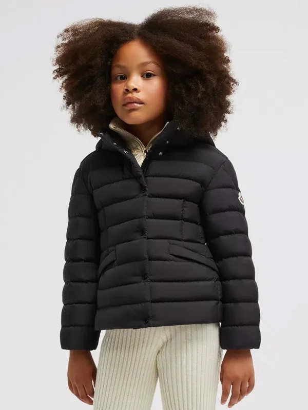 Fashionable And Fashionable Moncler Enfant Girls Down Padded Egisto Jacket in Black