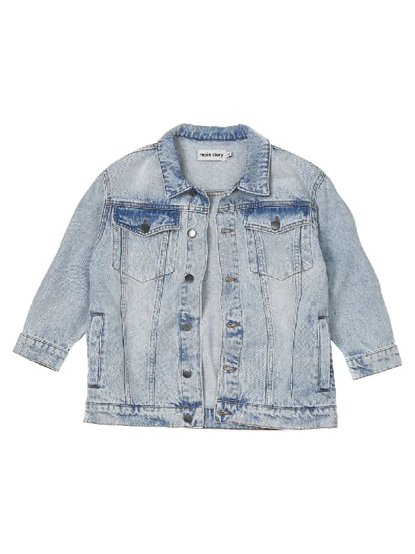 Luxury Style Light Blue Denim Jacket