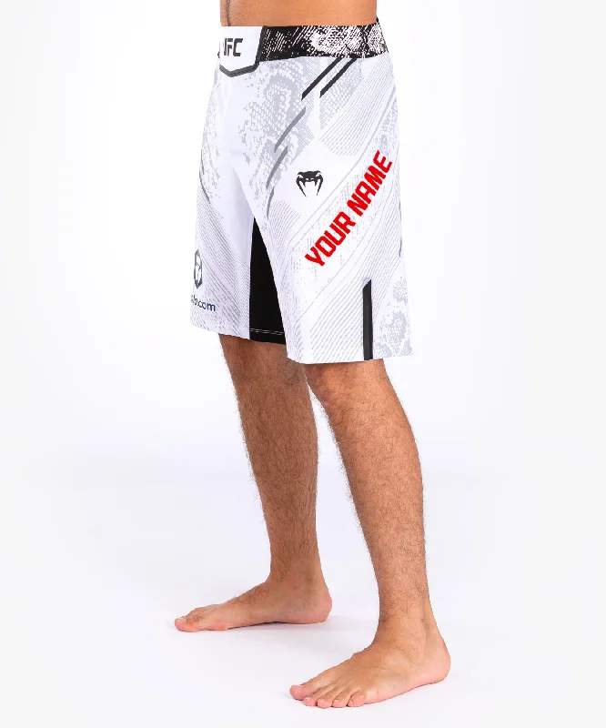 UFC Adrenaline by Venum Personalized Authentic Fight Night Men's Fight Short - Long Fit - White