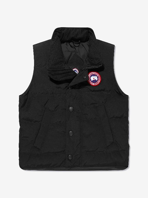 Fashion Selection Canada Goose Kids Down Padded Vanier Gilet in Black