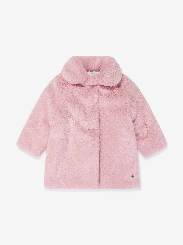 Sports Trend Paz Rodriguez Girls Faux Fur Coat in Pink