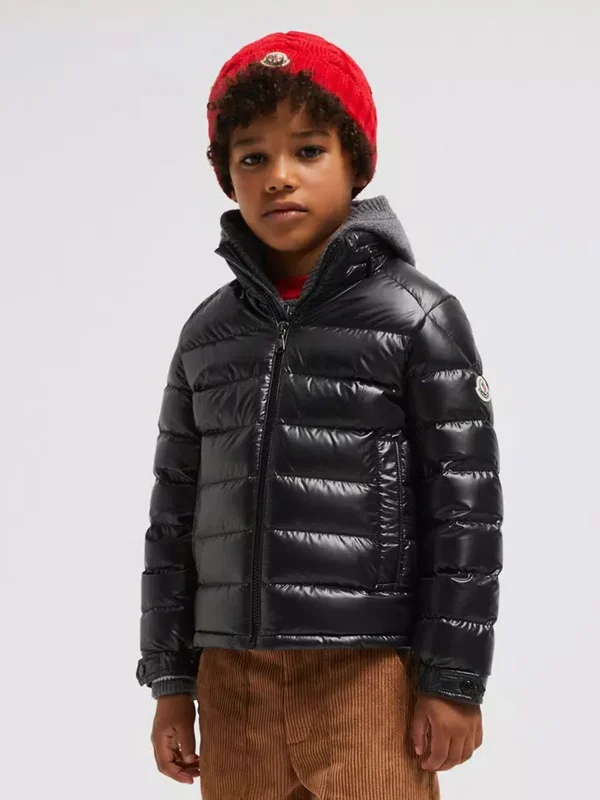 Cool Style Moncler Enfant Boys Down Padded Jens Jacket in Black