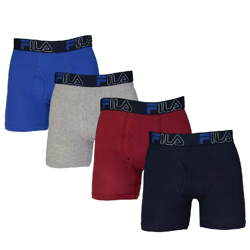 FILA - Men's 4 pack Boxer Brief (FM312BXCS28 410)