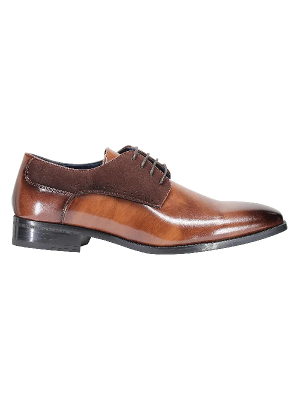 DERBY 2 TONE LEATHER LACE UP SHOES