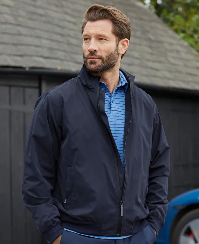 Navy Showerproof Harrington Jacket