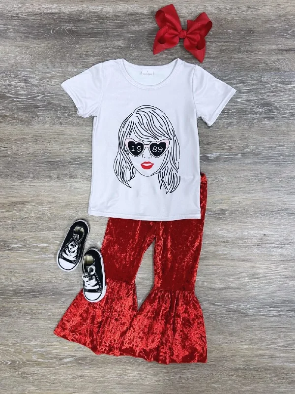 1989 Sunglasses Girls Red Velvet Bell Bottoms Outfit