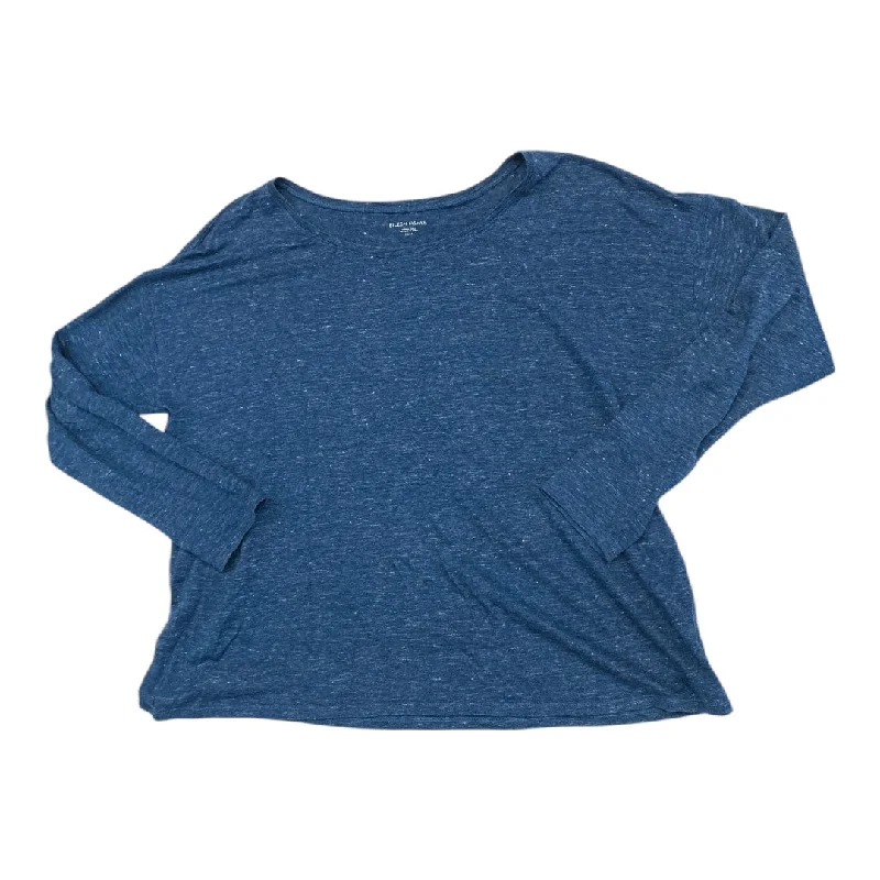 Casual Chic Looks Top Ls Designer By Eileen Fisher In Blue, Size:M