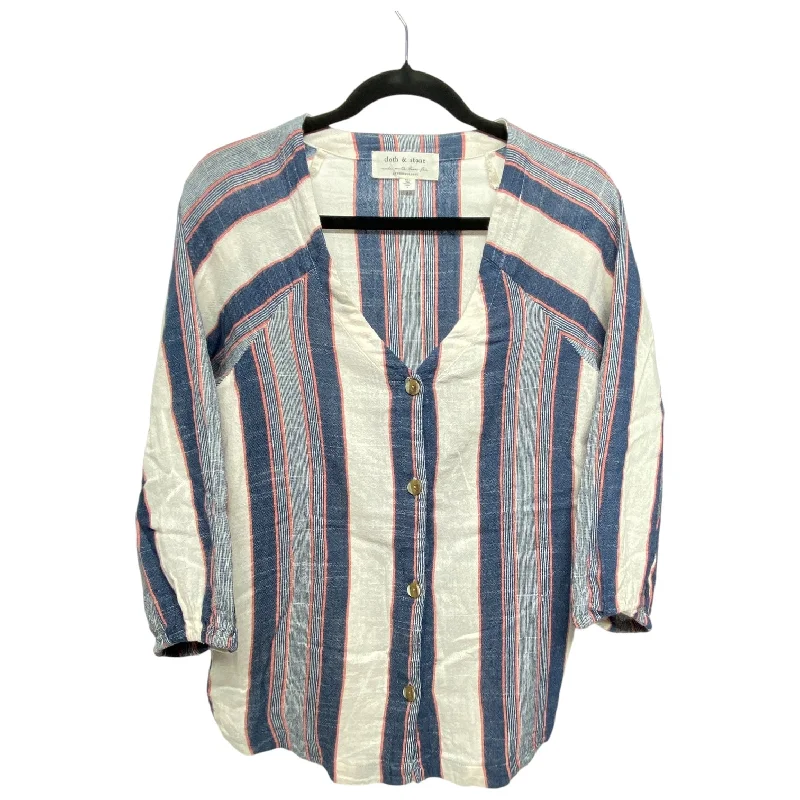 Top Long Sleeve By Cloth & Stone In Striped Pattern, Size: M