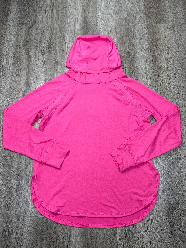 Athletic Top Long Sleeve Hoodie By Joe Fresh In Pink, Size: M