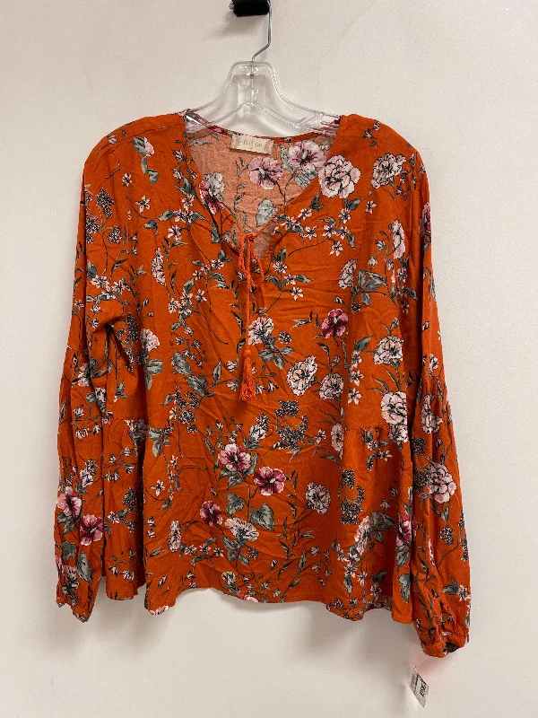 Top Long Sleeve By Altard State In Orange, Size: M