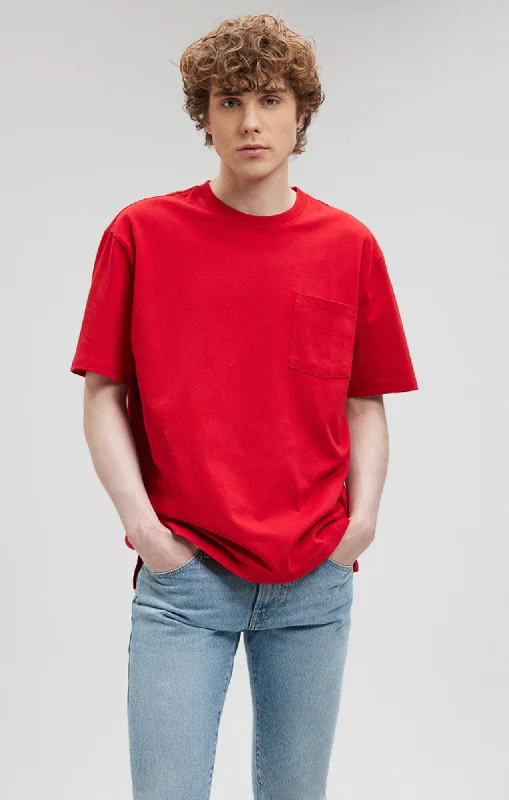 POCKET T-SHIRT IN MARS RED