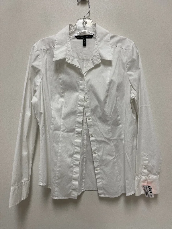 Cool Breeze At Night Top Long Sleeve By White House Black Market In White, Size: L