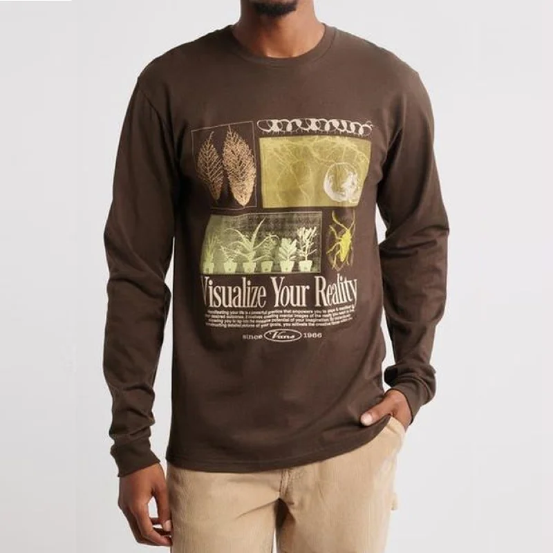 Vans Natural Thoughts Men's L/S Shirt - Turkish Coffee