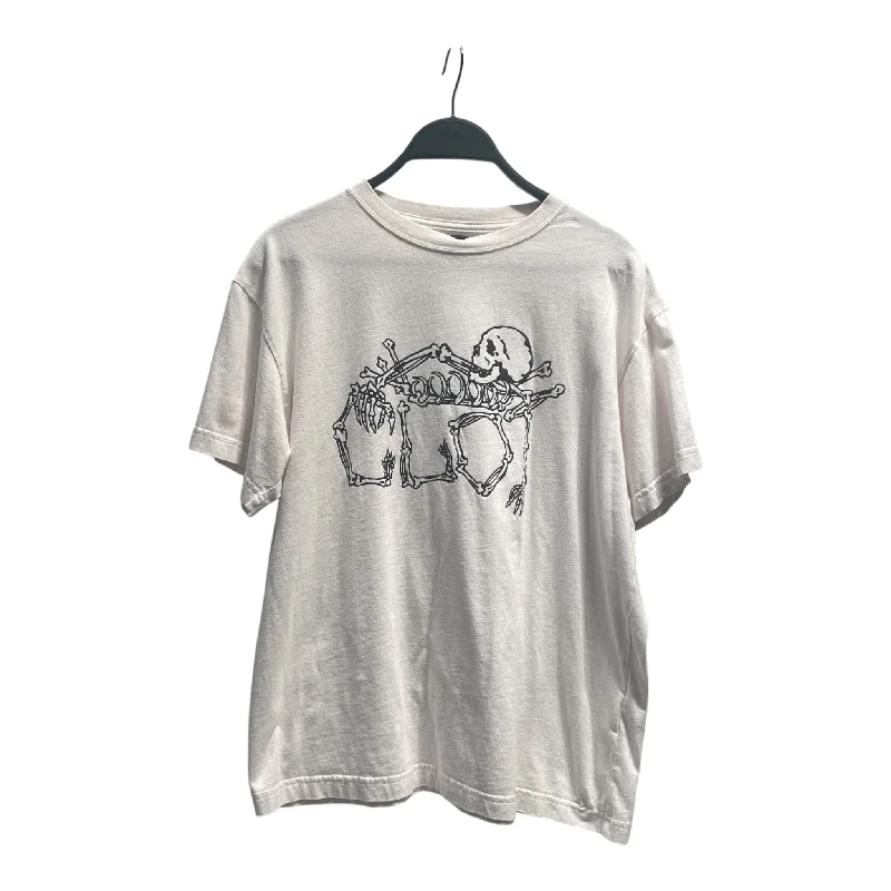 Soft Fashion CLOTAPPAREL/T-Shirt/S/Cotton/WHT/Skeleton Logo