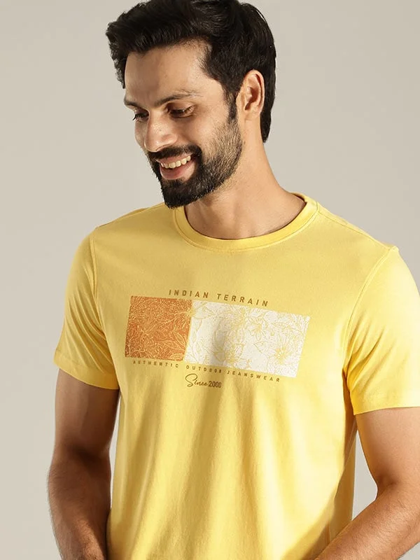 High-end Fashion Men Graphic Crew Neck T-Shirt