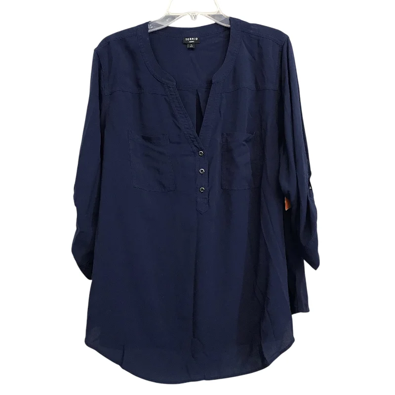 Top Ls By Torrid In Navy, Size:2X