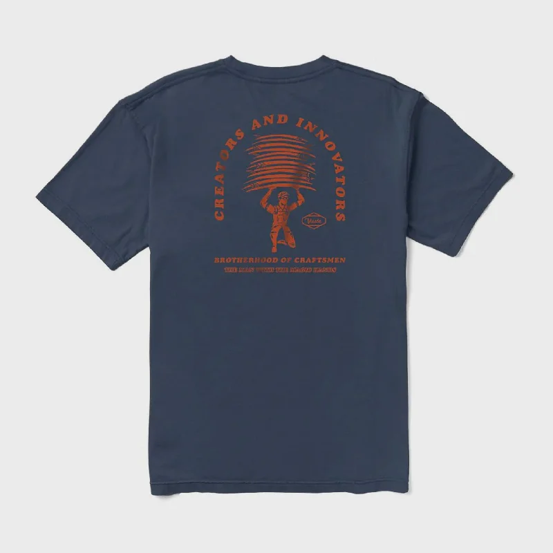 Vissla Mens Magic Hands Premium Pocket T-Shirt - Navy