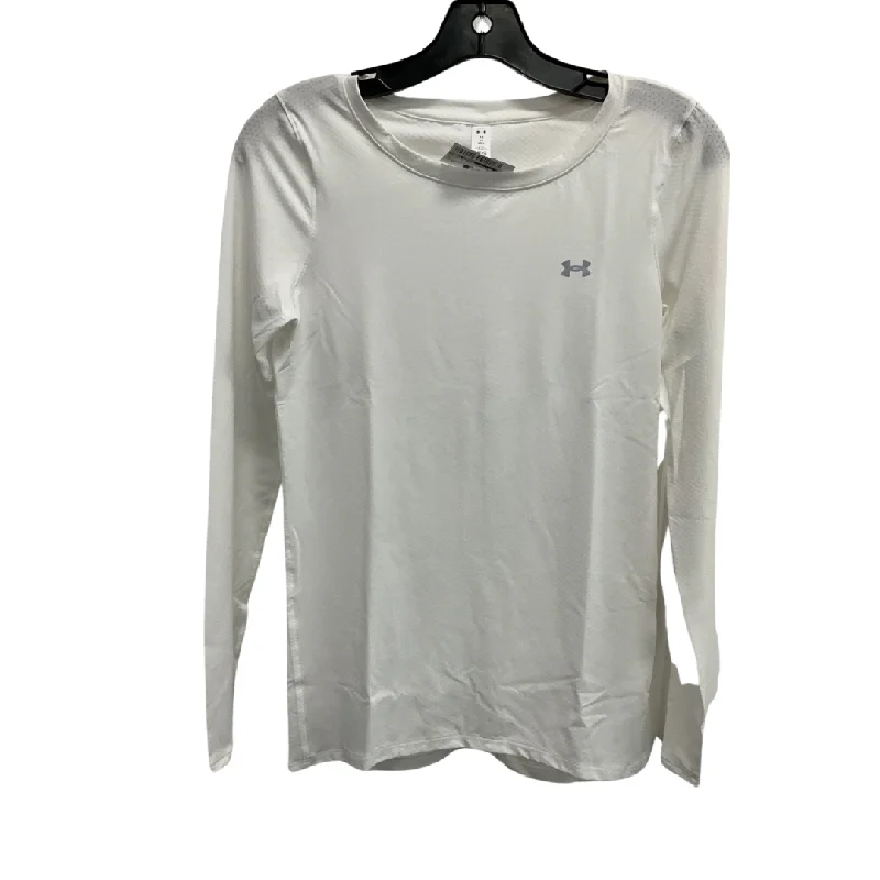 Athletic Top Long Sleeve Crewneck By Under Armour In White, Size: Xs