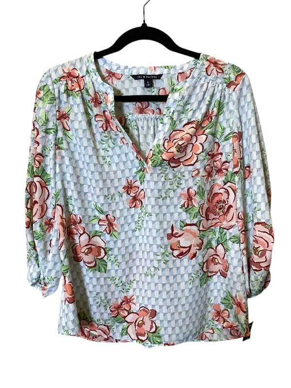 Top Long Sleeve By Zac And Rachel In Floral Print, Size: S