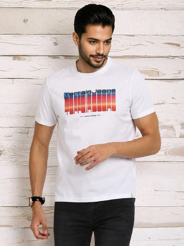 British Style Men Graphic Crew Neck T-Shirt