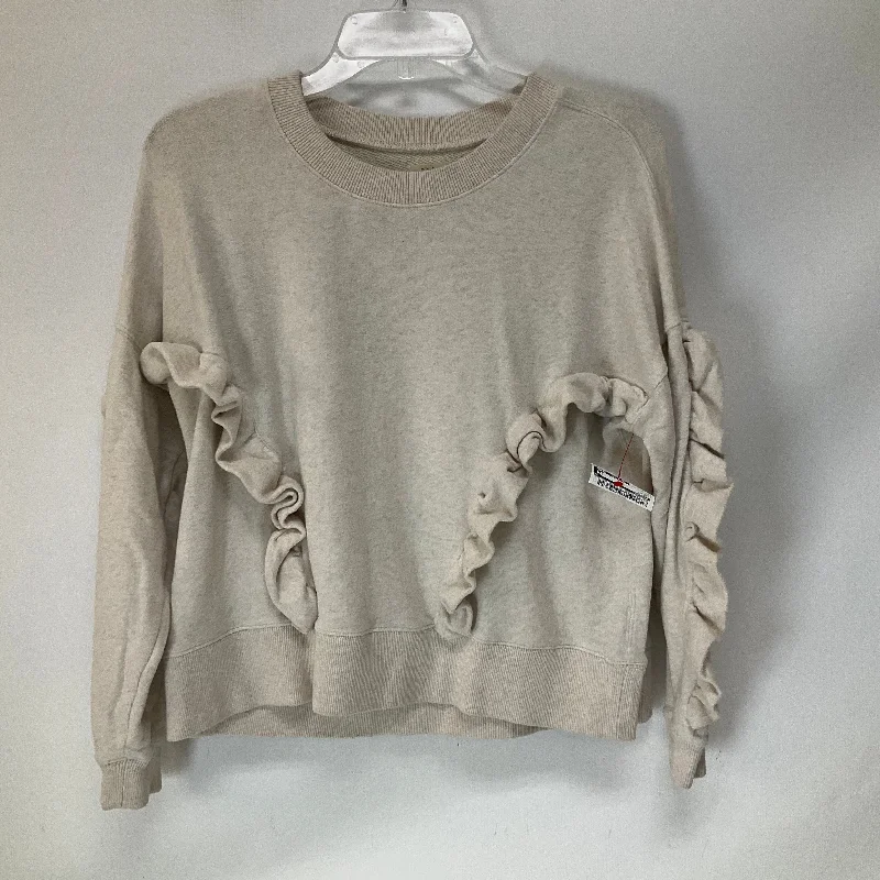 Top Long Sleeve By Madewell In Cream, Size: S