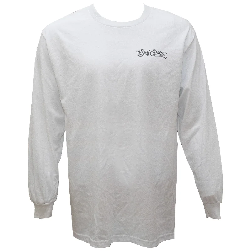 Surf Station x Ryan Leonardy Stoked Men's L/S T-Shirt - White