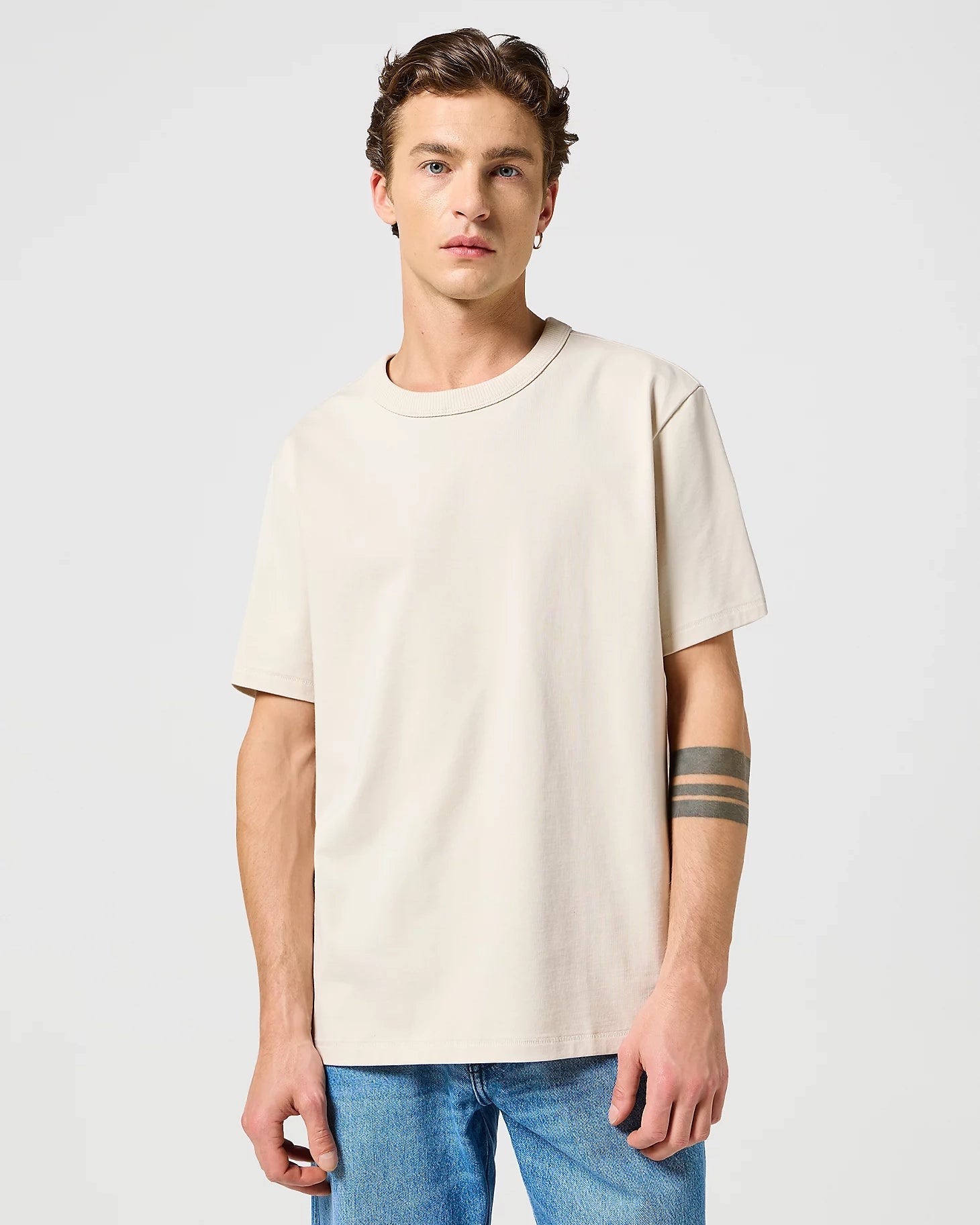 Short Sleeve Solid Tee in Vintage White