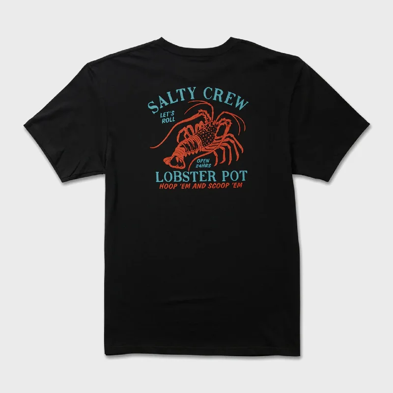 Salty Crew Mens Lobster Pot T-Shirt - Black