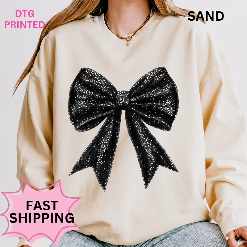 BLACK BOW SWEATSHIRT