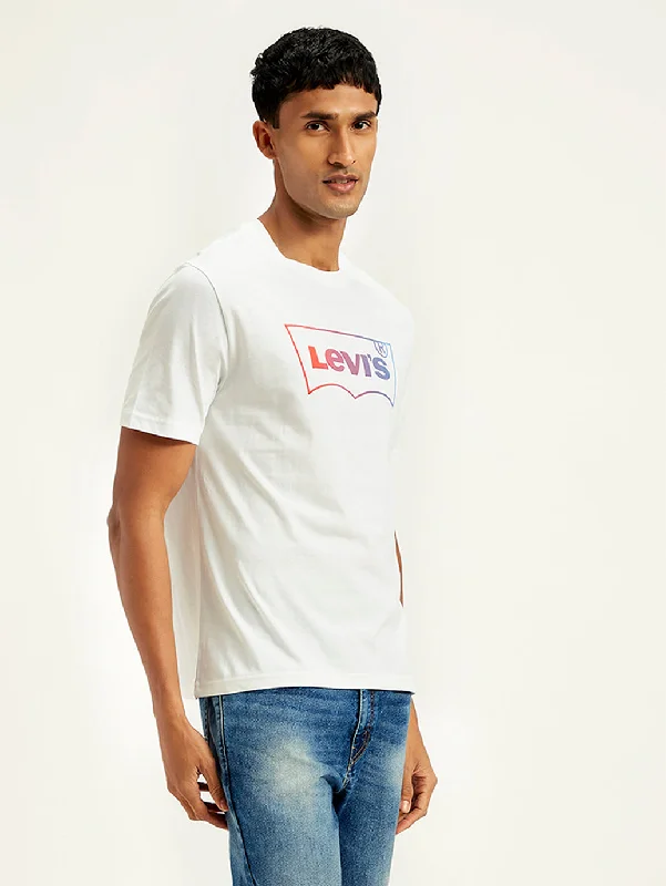 Simple Design Men's Brand Logo Regular Fit T-Shirt