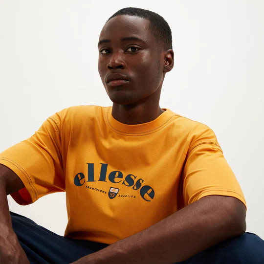 Fashion Expert Ellesse Mens Kempa T-Shirt Orange